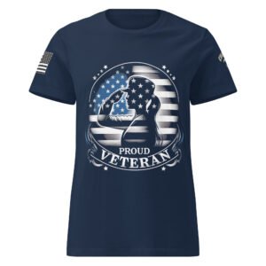 Proud Veteran Salute T-Shirt for Women