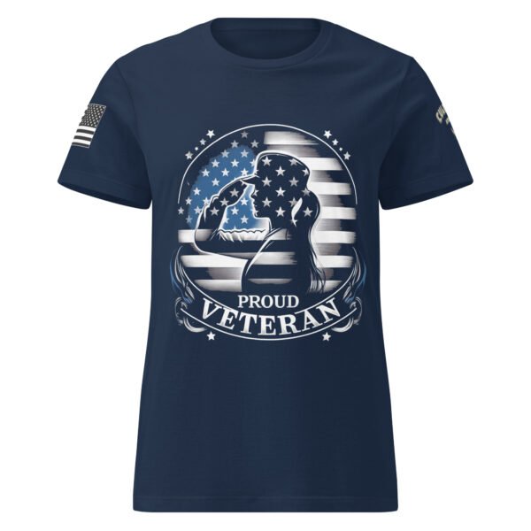 Proud Veteran Salute T-Shirt for Women